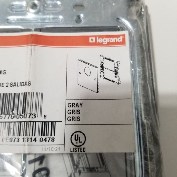 NWT WIREMOLD G4047JX Single Two Gang Sover,Gray,Steel - Picture 5 of 6